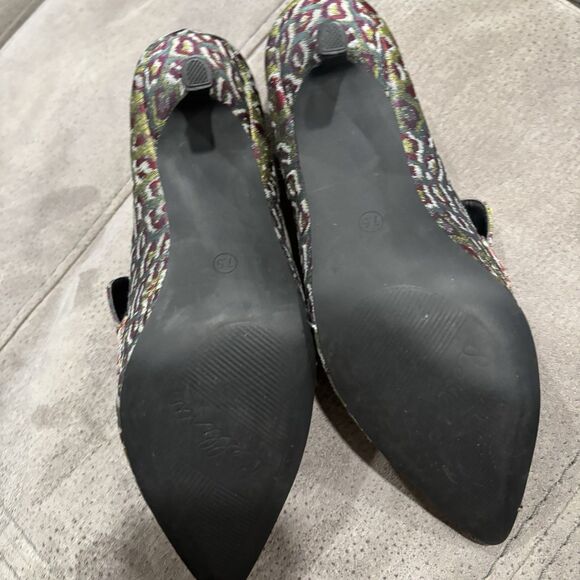 Bellini Brim Women's Pump Size 7.5W Heel Textile Upper PU Lining Unique Print - Picture 10 of 13